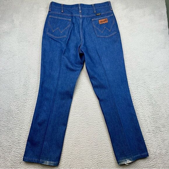 Vintage Wrangler 845 Jeans Mens 36x34 Bootcut Medium Wash Denim USA Made 33x30* - Picture 6 of 15